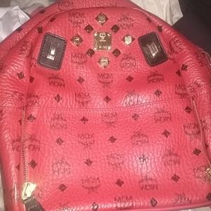 Mcm bag red with detachable handbag